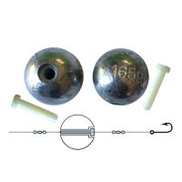 die casting round shaped ball nylon insert fishing sinker lead weights